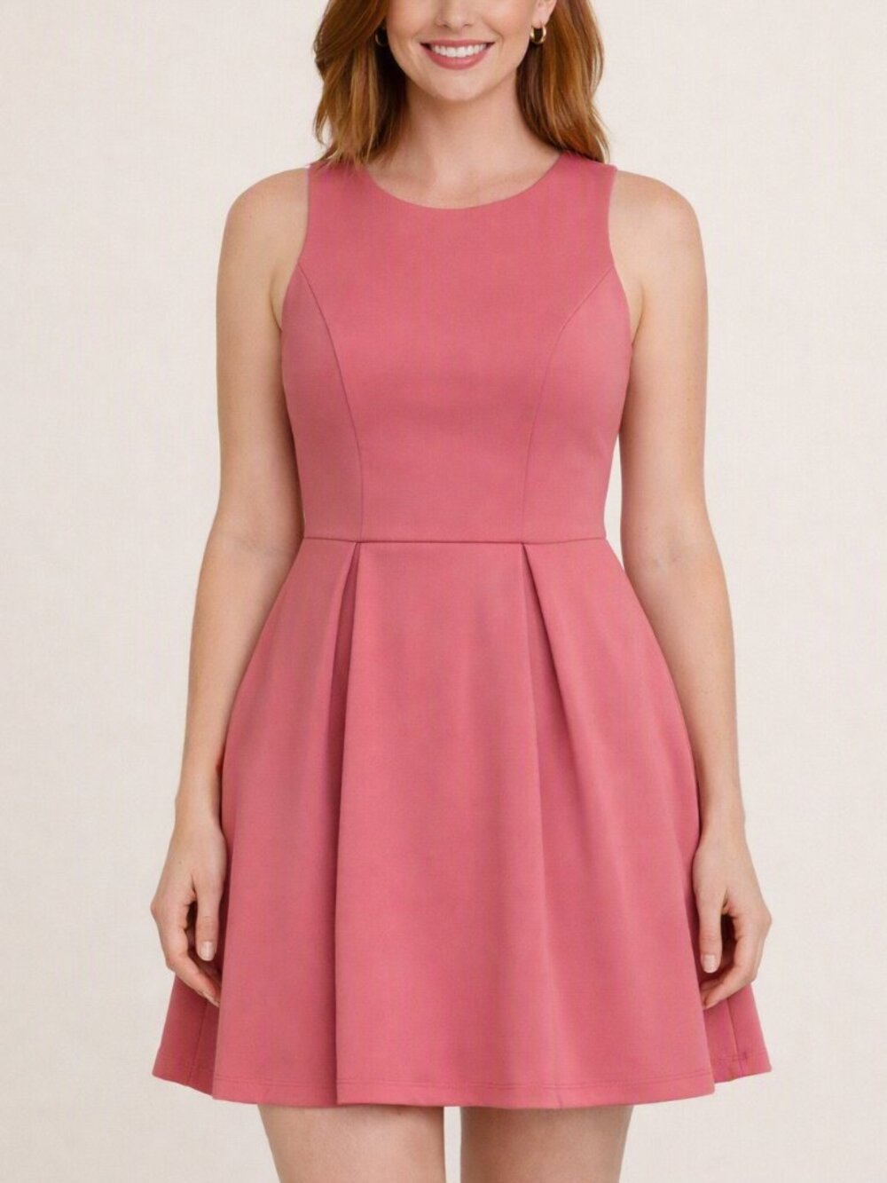 NWOT Pink Fit & Flare Dress | Open Caged Back | Size M